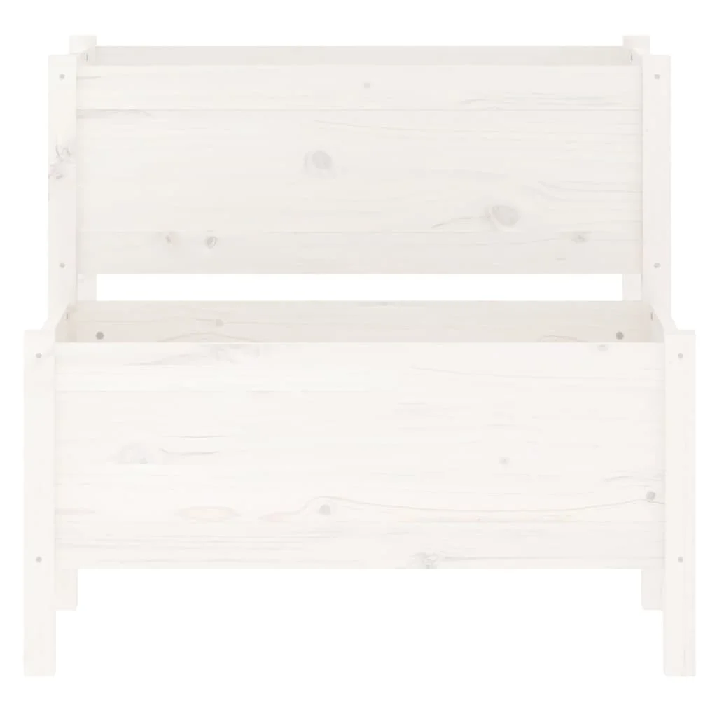 Kvetináč biely 84,5x84x75 cm borovicový masív