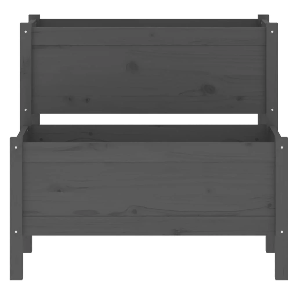 Kvetináč sivý 84,5x84x75 cm borovicový masív