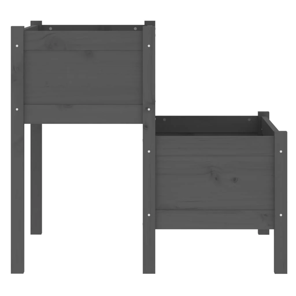 Kvetináč sivý 84,5x84x75 cm borovicový masív