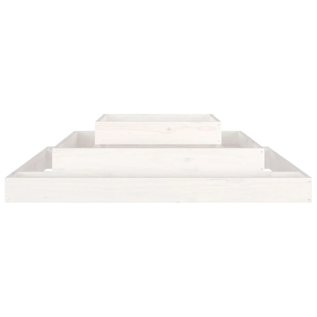 Kvetináč biely 110x110x27 cm borovicový masív