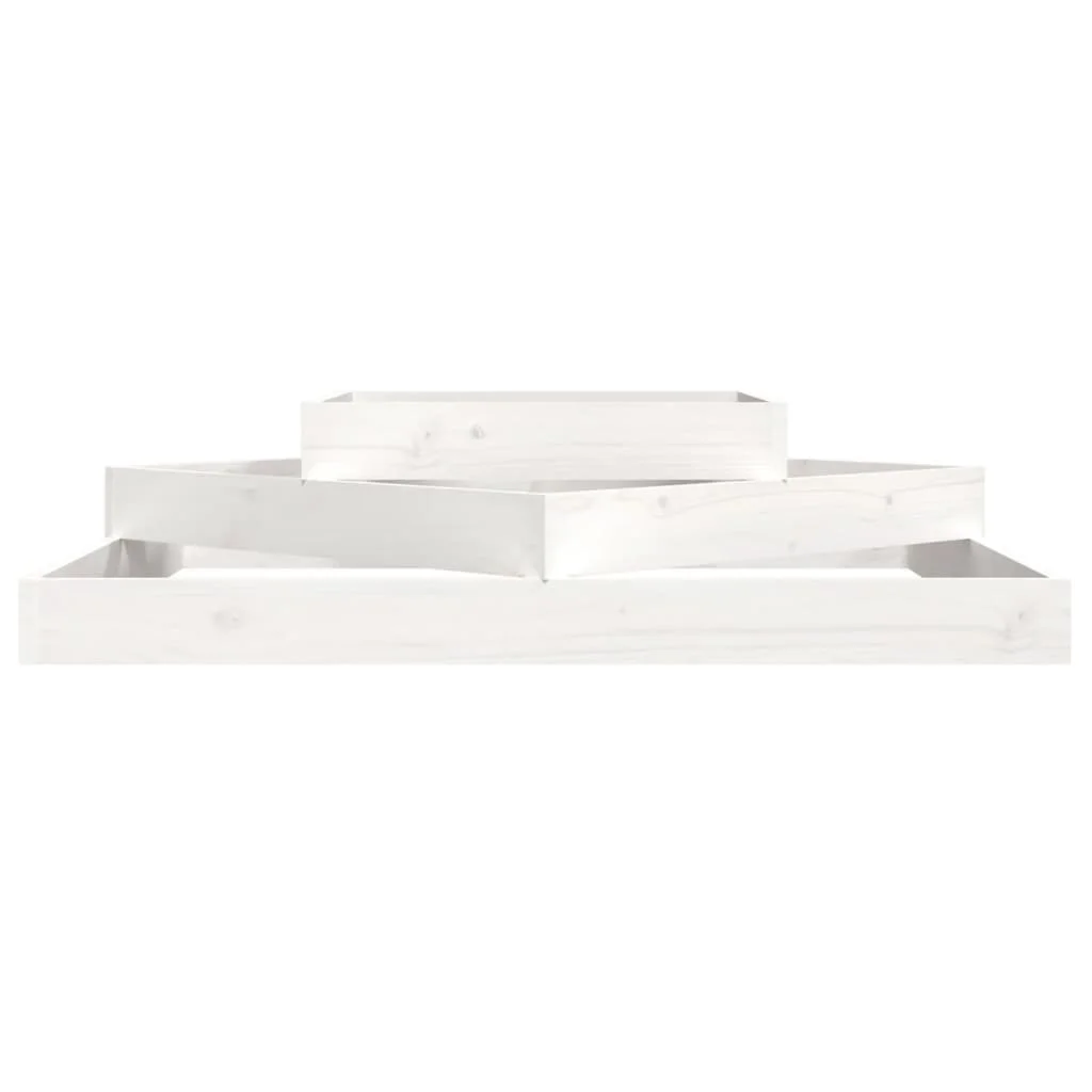 Kvetináč biely 112x112x27 cm borovicový masív