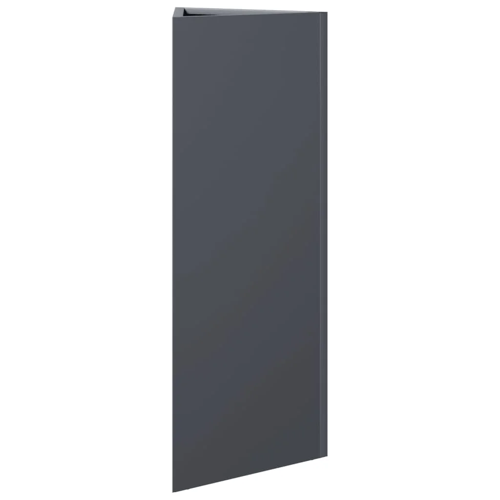 Záhradný kvetináč antracitový trojuholník 30x26x75 cm oceľ