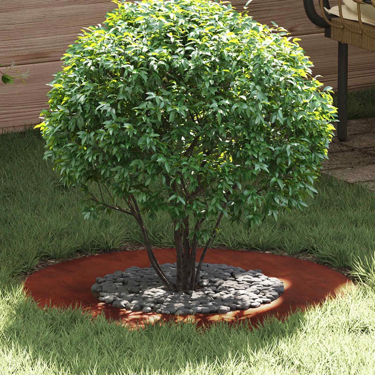 vhodný pre ploché stromové krúžky 5 pcs Hnedá Ø40 / 70 cm