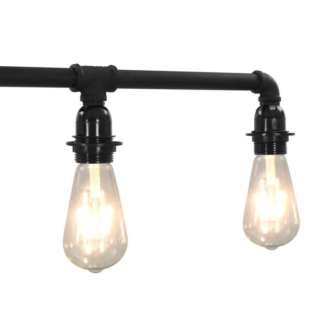 Stropná lampa čierna 5 x E27 žiarovky