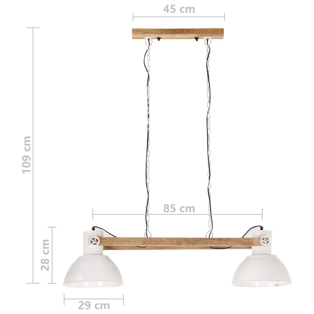 Industriálna závesná lampa 25 W biela 109 cm E27