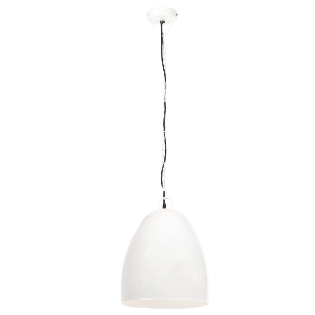 Industriálna závesná lampa 25 W biela 42 cm okrúhla E27