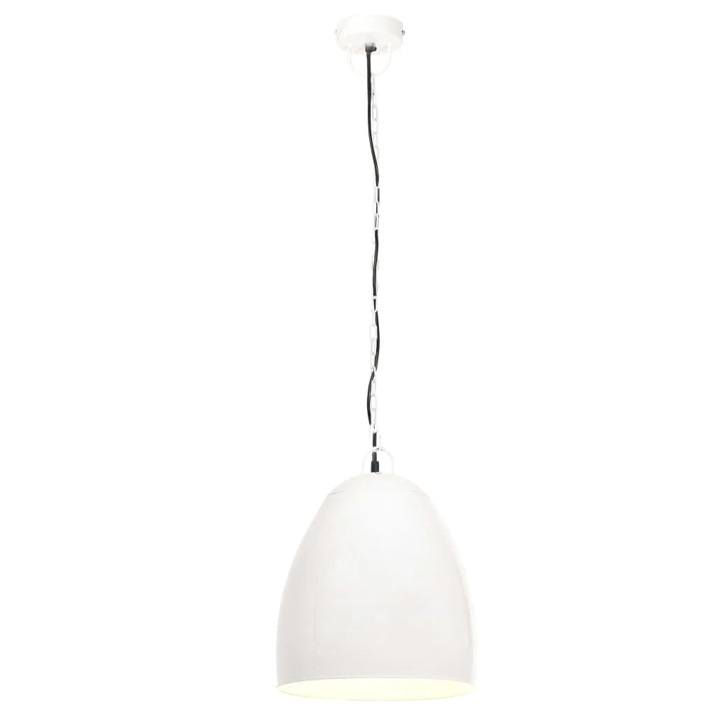 Industriálna závesná lampa 25 W biela 42 cm okrúhla E27