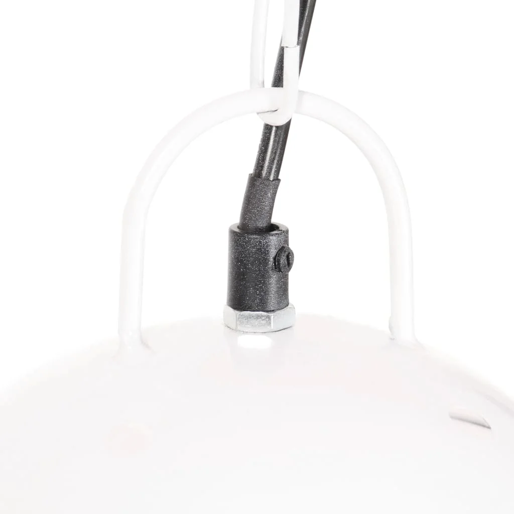 Industriálna závesná lampa 25 W biela 42 cm okrúhla E27