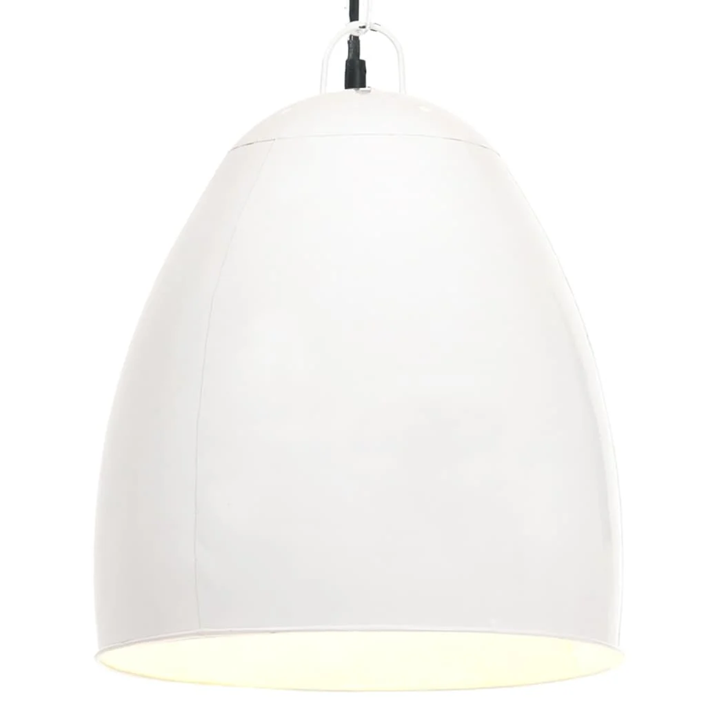Industriálna závesná lampa 25 W biela 42 cm okrúhla E27