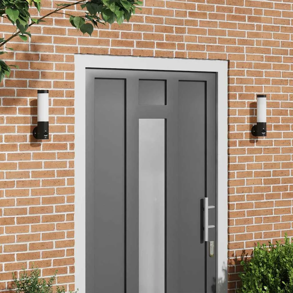 Exteriérové nástenné svietidlo 2 pcs Čierna 12 x 8,5 x 29 cm