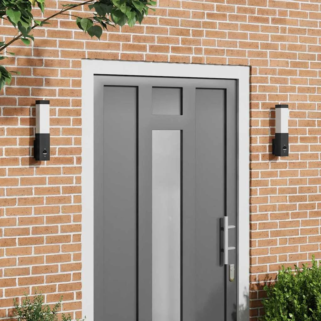 Exteriérové nástenné svietidlo 2 pcs Čierna 10,5 x 6 x 33 cm