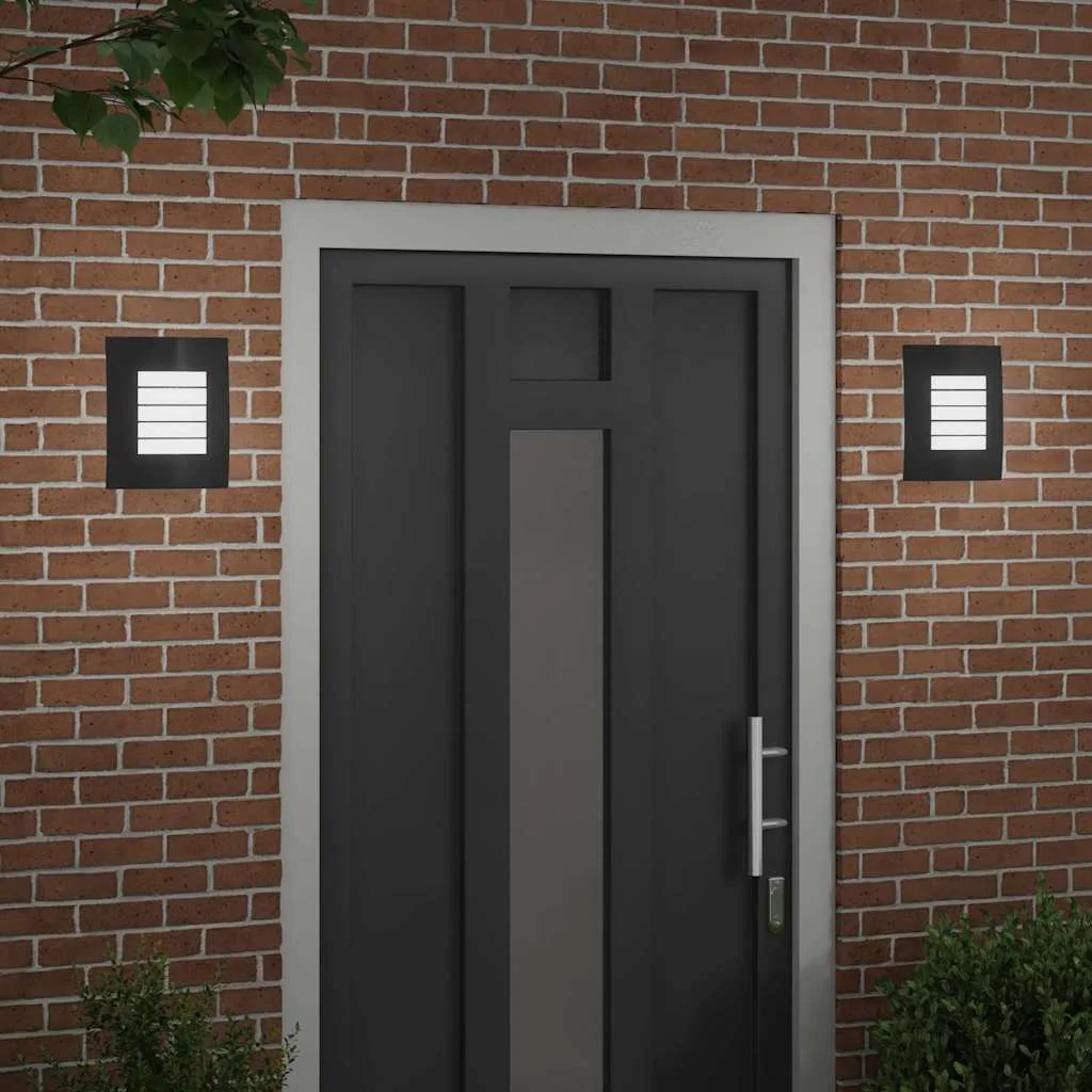 Exteriérové nástenné svietidlo 2 pcs Čierna 23.5 x 9 x 26 cm