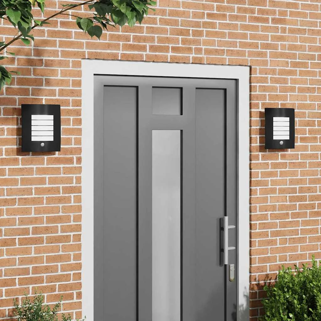 Exteriérové nástenné svietidlo 2 pcs Čierna 23.5 x 9 x 26 cm