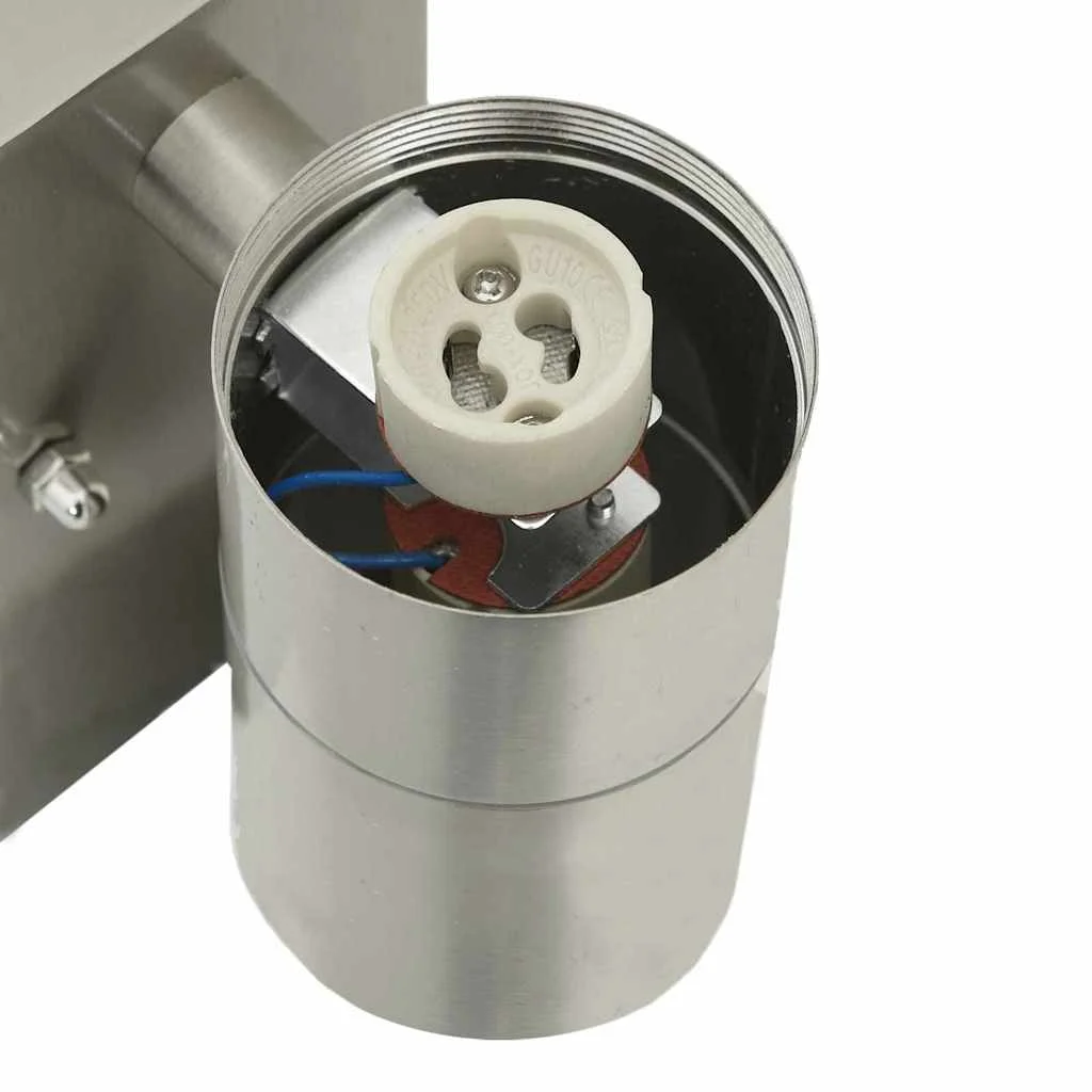 Exteriérové nástenné svietidlo 2 pcs Strieborná 7 x 10 x 22 cm