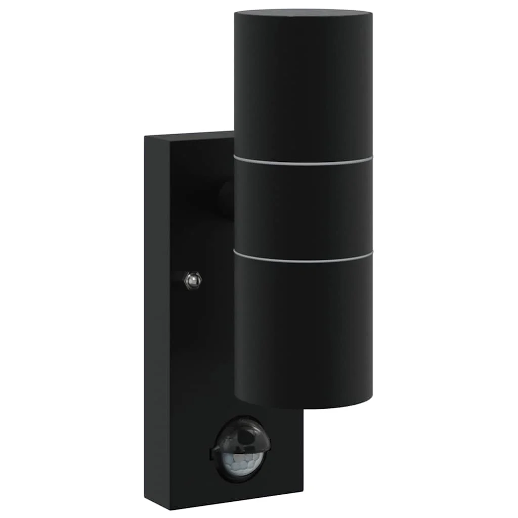 Exteriérové nástenné svietidlo 2 pcs Čierna 7 x 10 x 22 cm