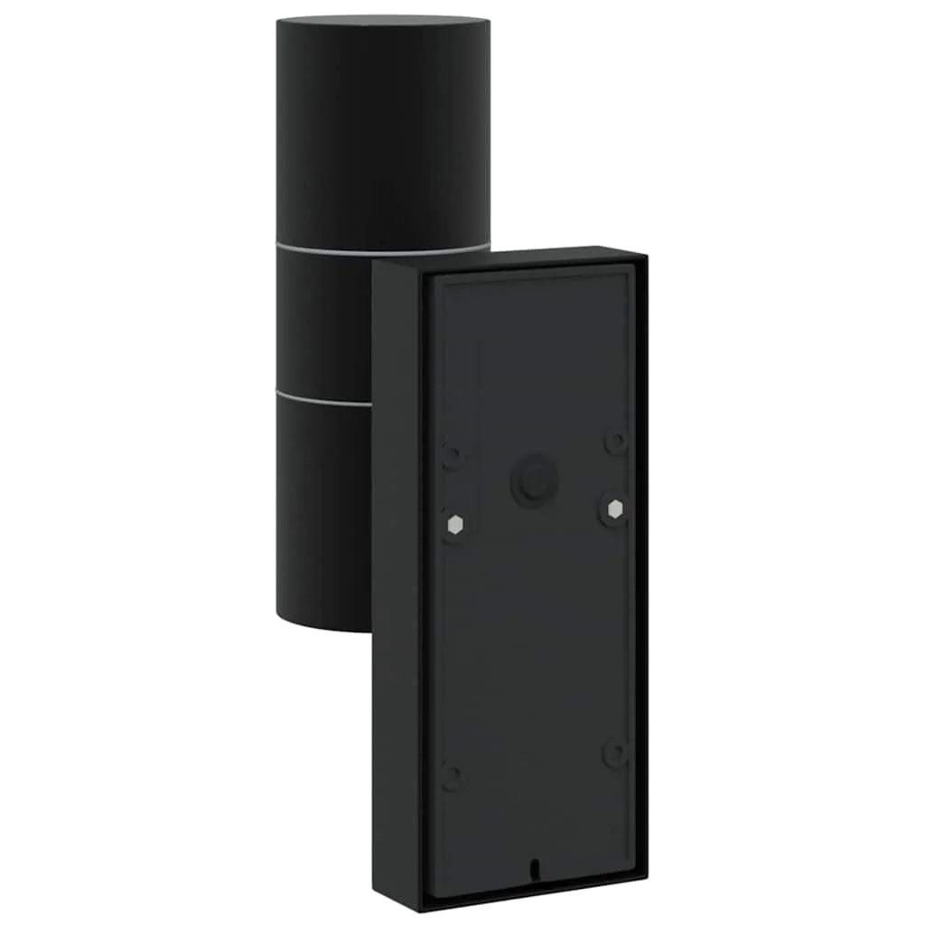 Exteriérové nástenné svietidlo 2 pcs Čierna 7 x 10 x 22 cm