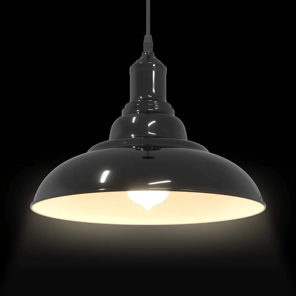Závesná lampa výškovo nastaviteľná E27 lesk tmavomodrá Ø 31 cm