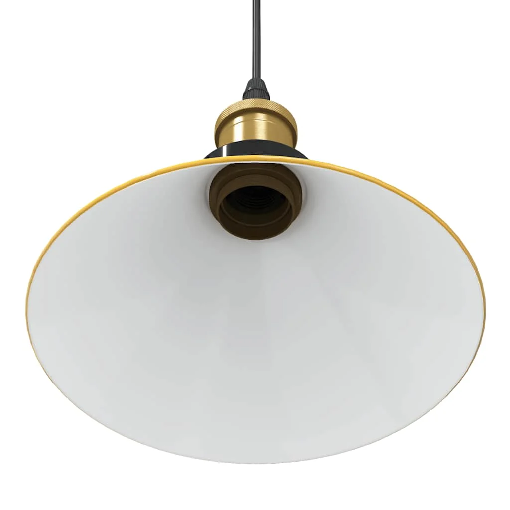 Závesná lampa výškovo nastaviteľná E27 lesk žltá Ø 22 cm kov