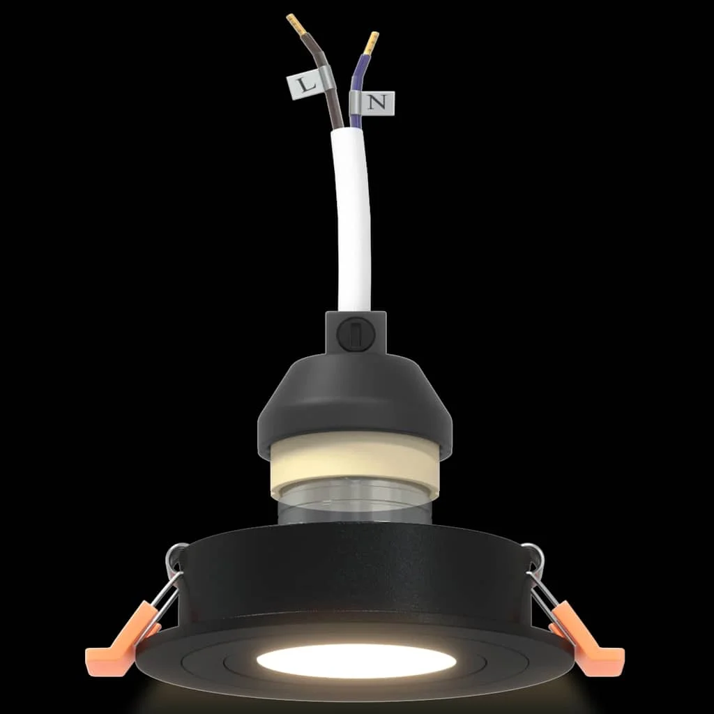 Bodové svetlo 24 pcs Čierna 9 x 9 x 2 cm Hliník