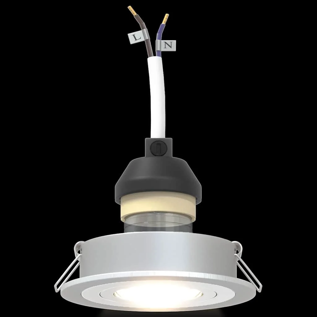 Bodové svetlo 24 pcs Strieborná 9 x 9 x 2 cm Hliník