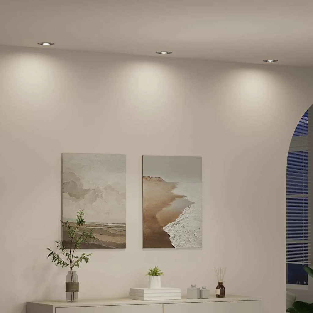 Bodové svetlo 24 pcs Strieborná 9 x 9 x 2 cm Hliník