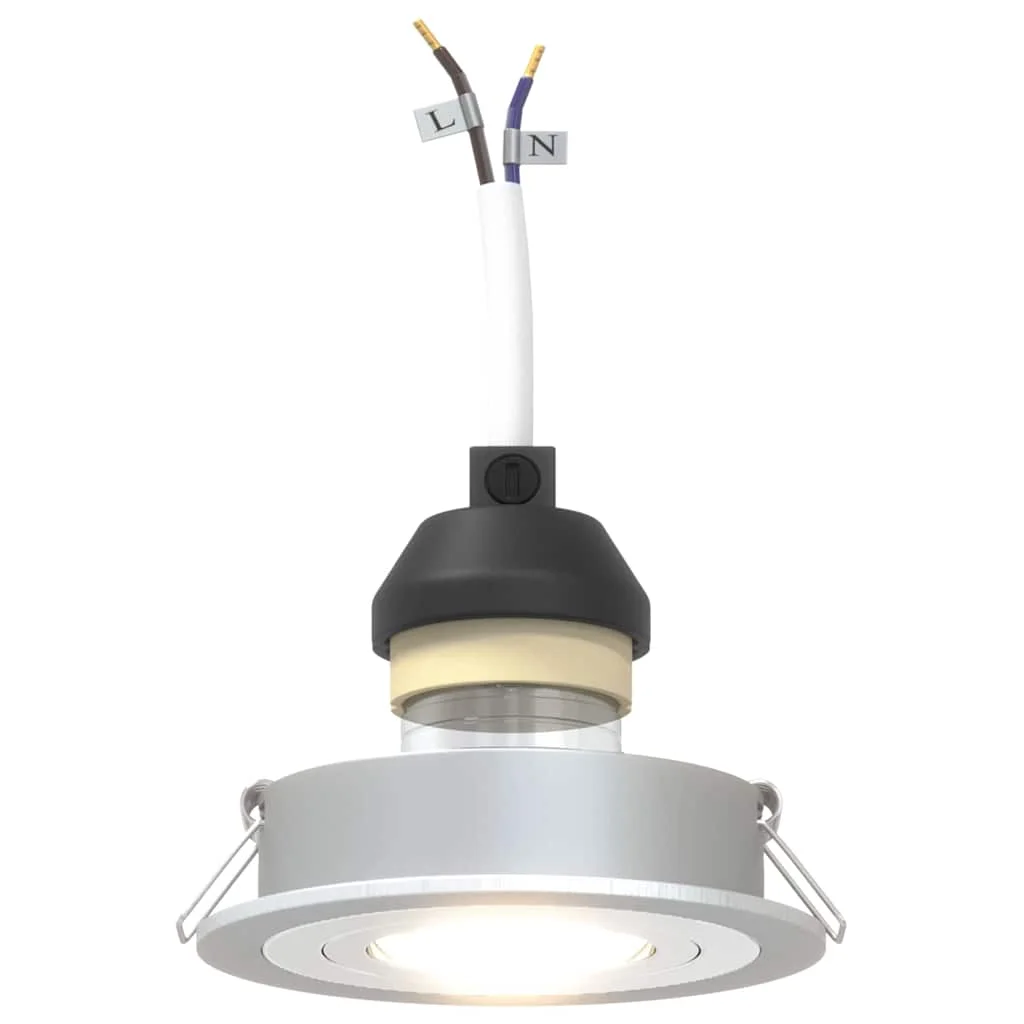 Bodové svetlo 24 pcs Strieborná 9 x 9 x 2 cm Hliník