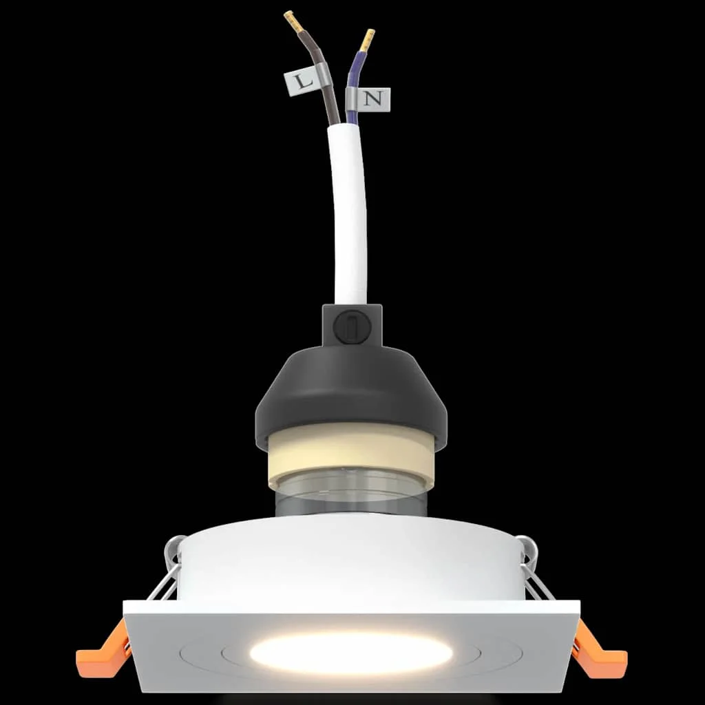 Bodové svetlo 6 pcs Biela 9 x 9 x 2 cm Hliník