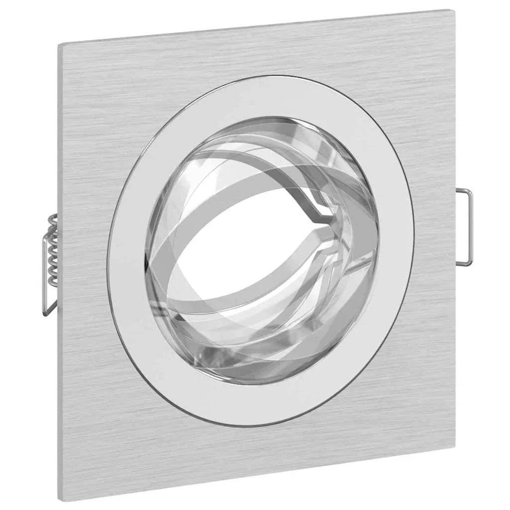 Bodové svetlo 12 pcs Strieborná 9 x 9 x 2 cm Hliník