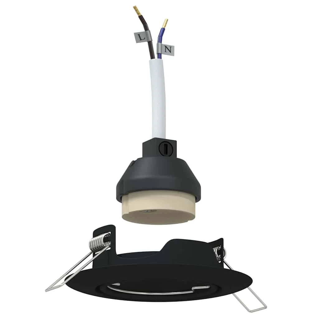 Bodové svetlo 6 pcs Čierna 9 x 9 x 2.5 cm Kov