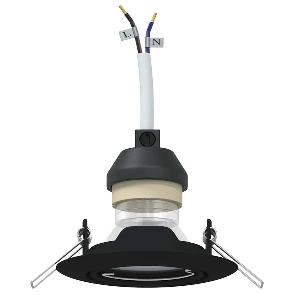 Bodové svetlo 6 pcs Čierna 9 x 9 x 2.5 cm Kov