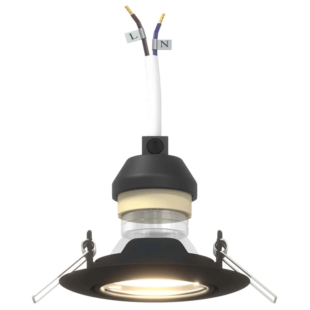 Bodové svetlo 6 pcs Čierna 9 x 9 x 2.5 cm Kov