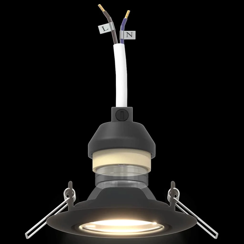 Bodové svetlo 12 pcs Čierna 9 x 9 x 2.5 cm Kov