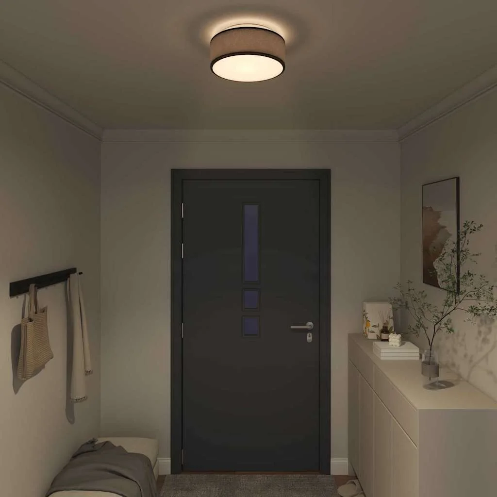 Stropná lampa Čierna 30 x 13.5 cm látka