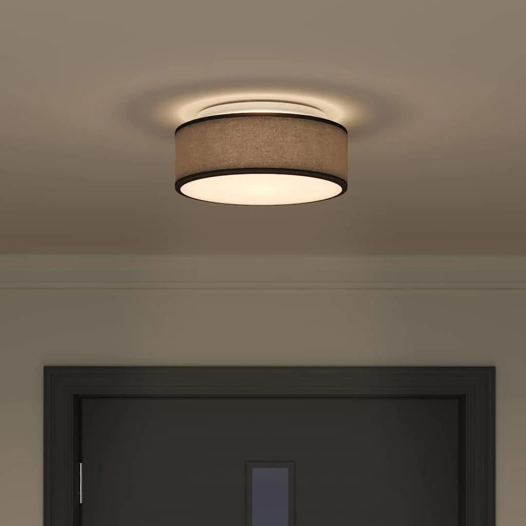 Stropná lampa Čierna 30 x 13.5 cm látka