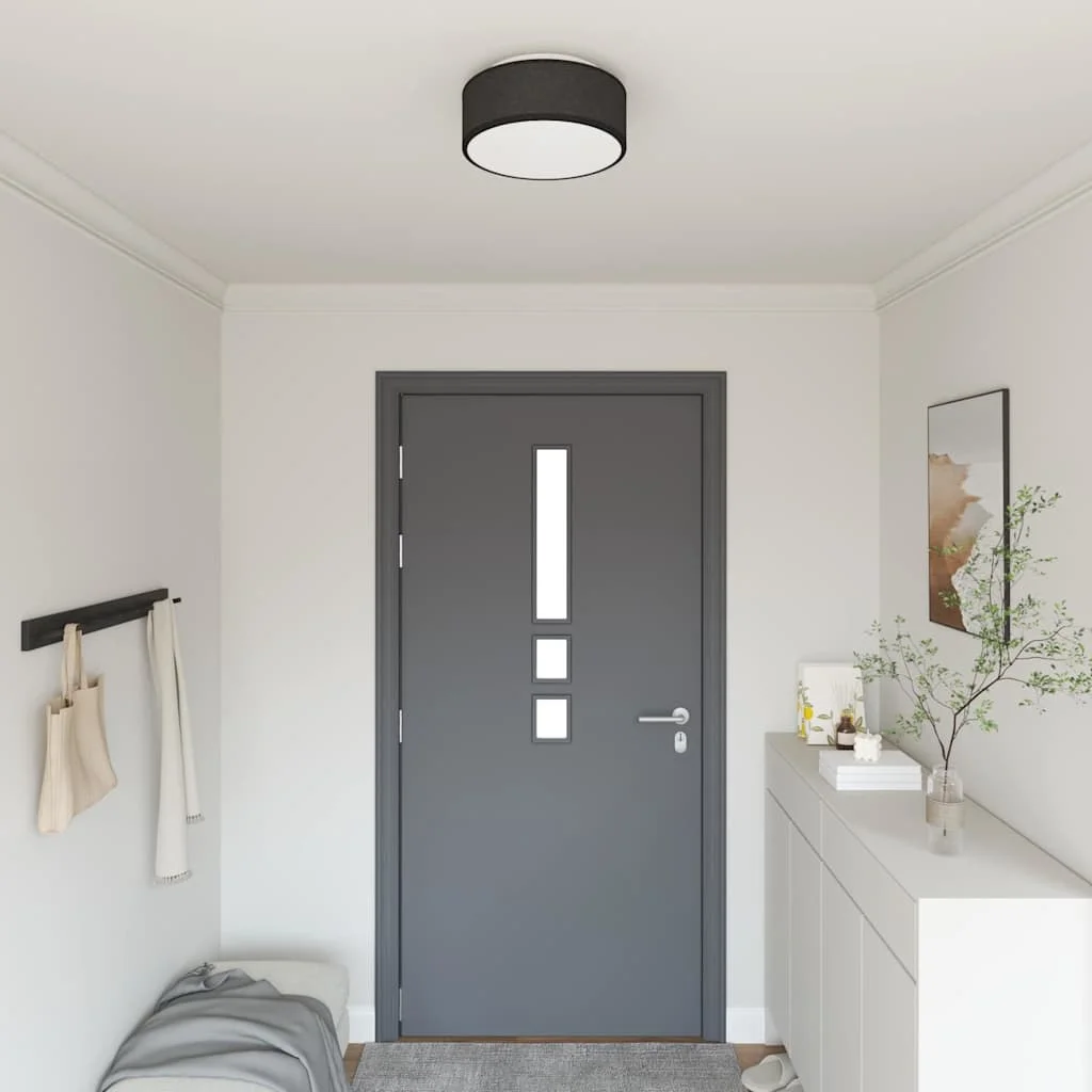 Stropná lampa Čierna 30 x 13.5 cm látka