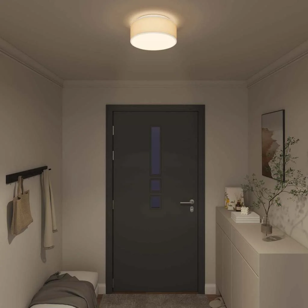 Stropná lampa Biela 30 x 13.5 cm látka