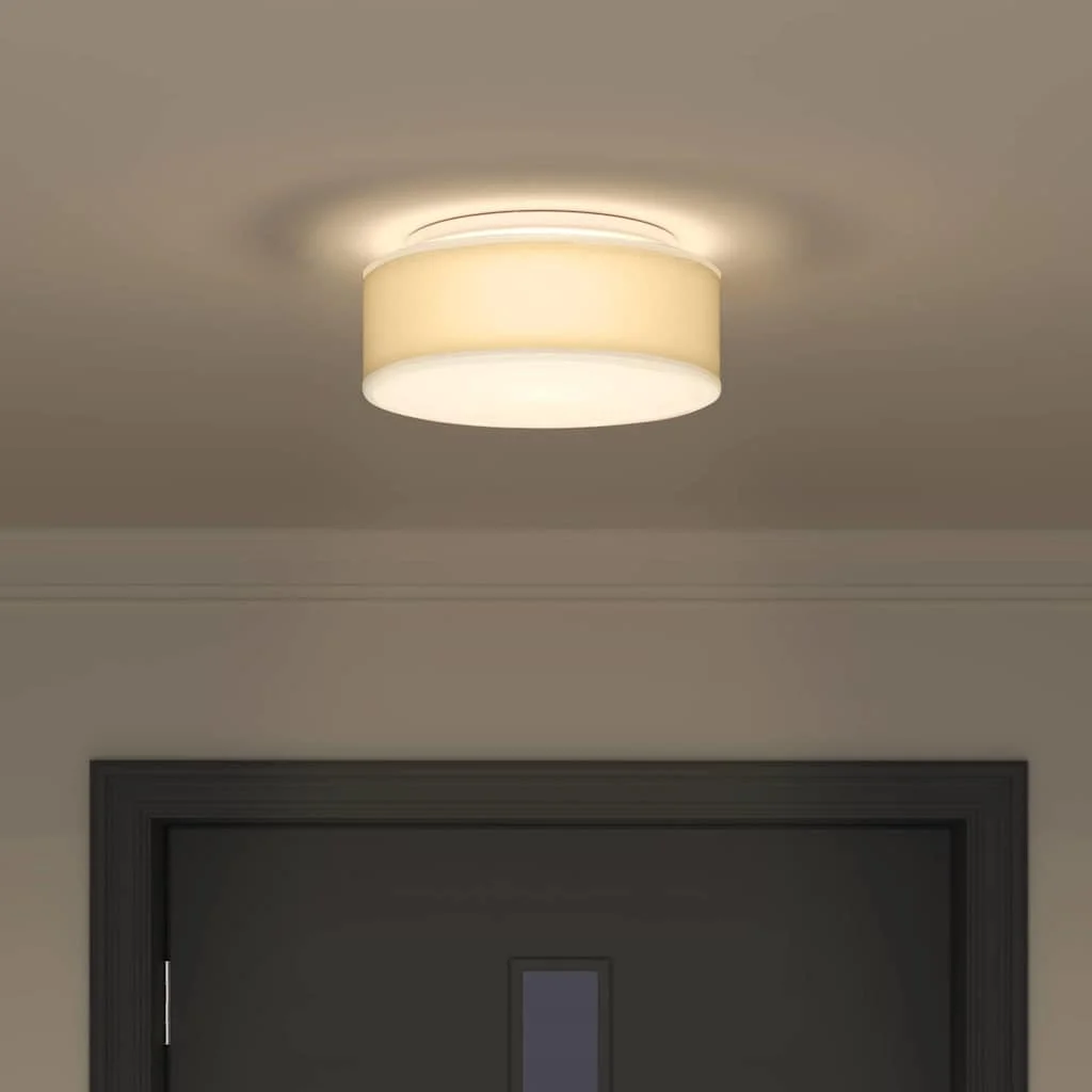 Stropná lampa Biela 30 x 13.5 cm látka
