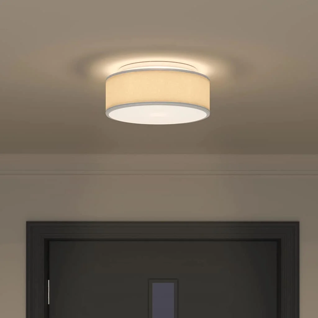 Stropná lampa Sivá 30 x 13.5 cm látka