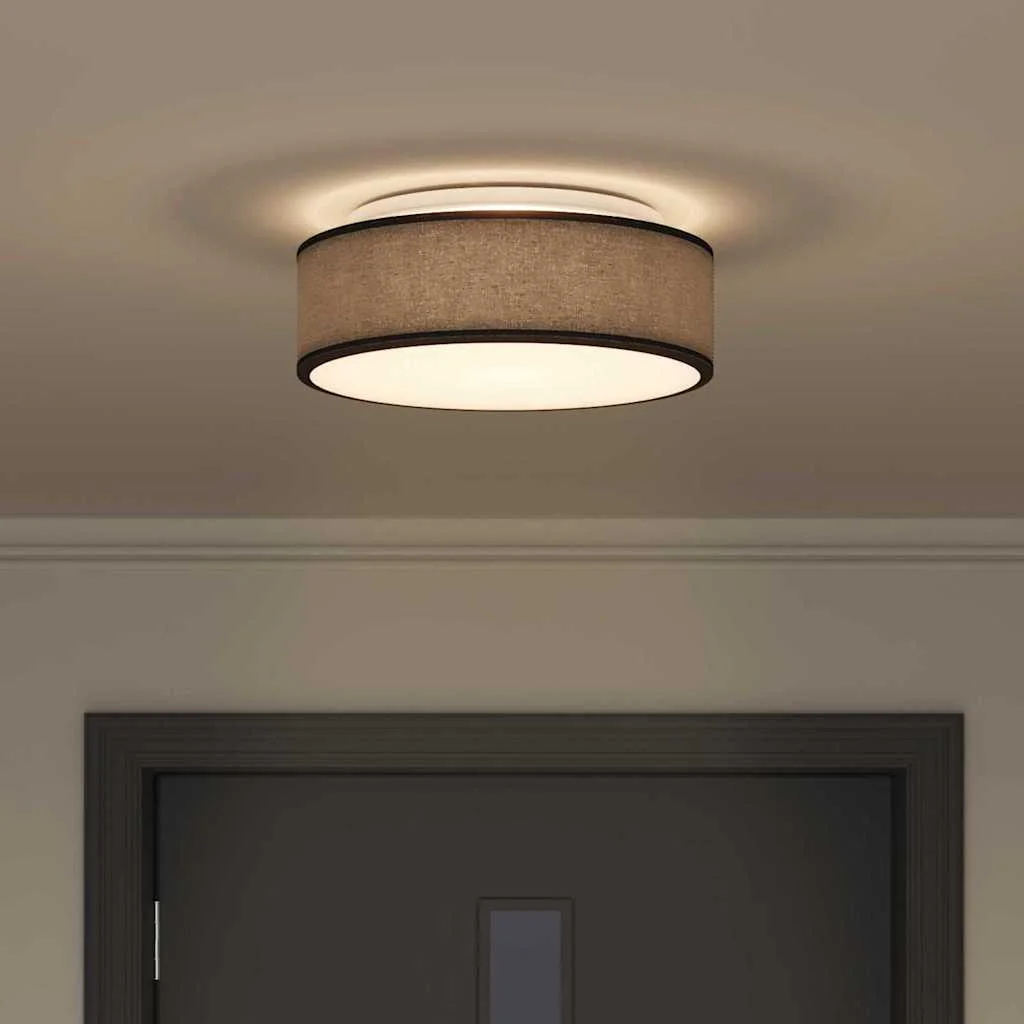 Stropná lampa Čierna 38 x 13.5 cm látka