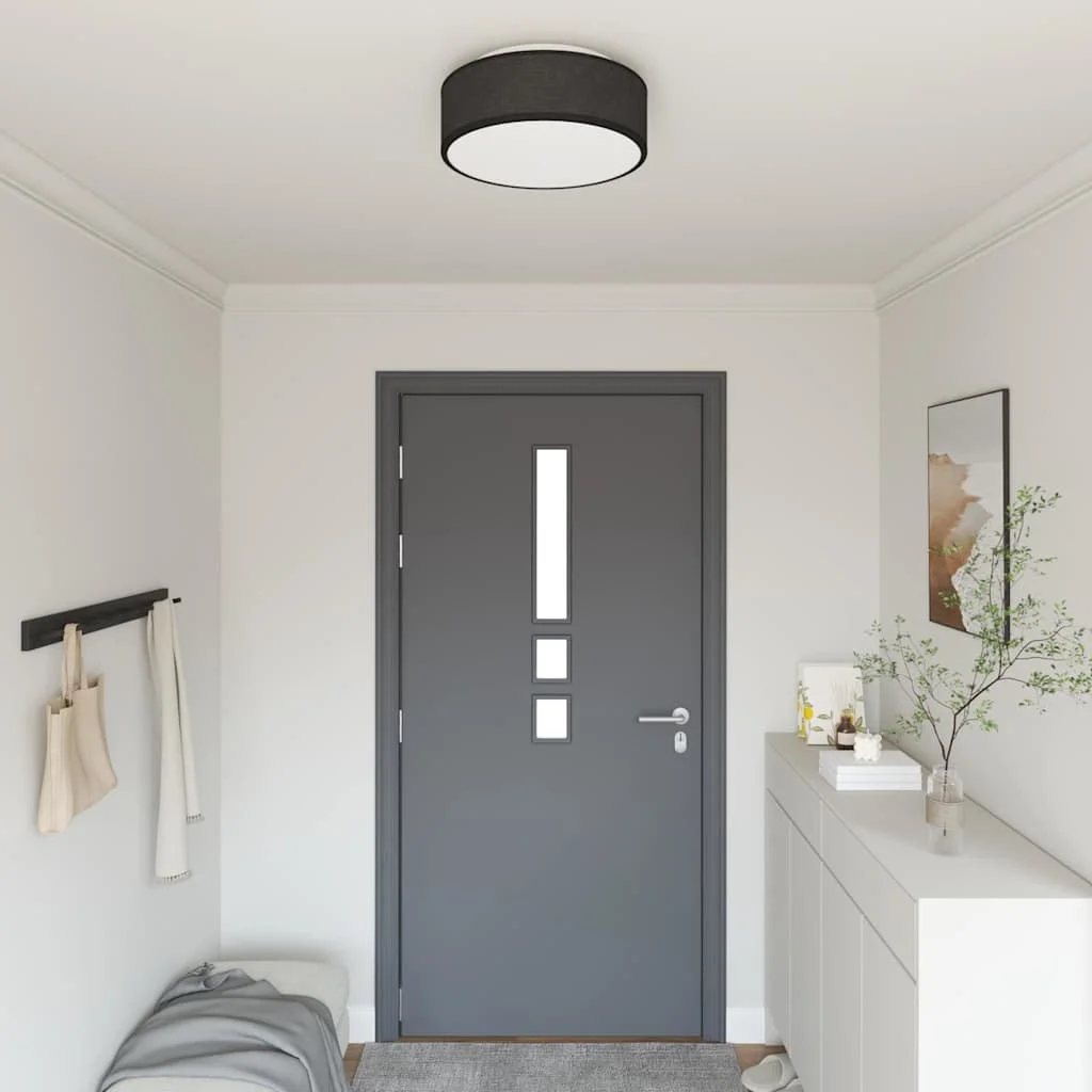 Stropná lampa Čierna 38 x 13.5 cm látka