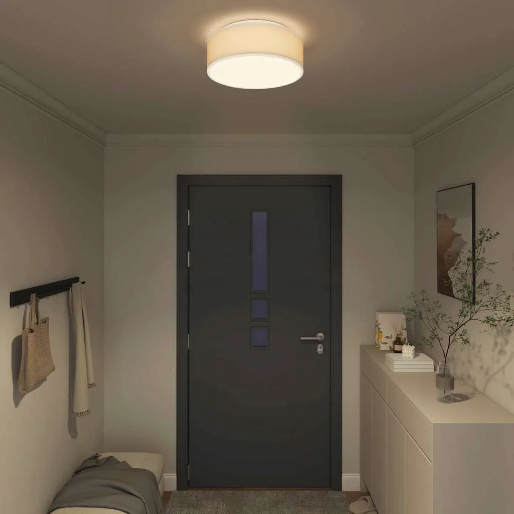 Stropná lampa Biela 38 x 13.5 cm látka