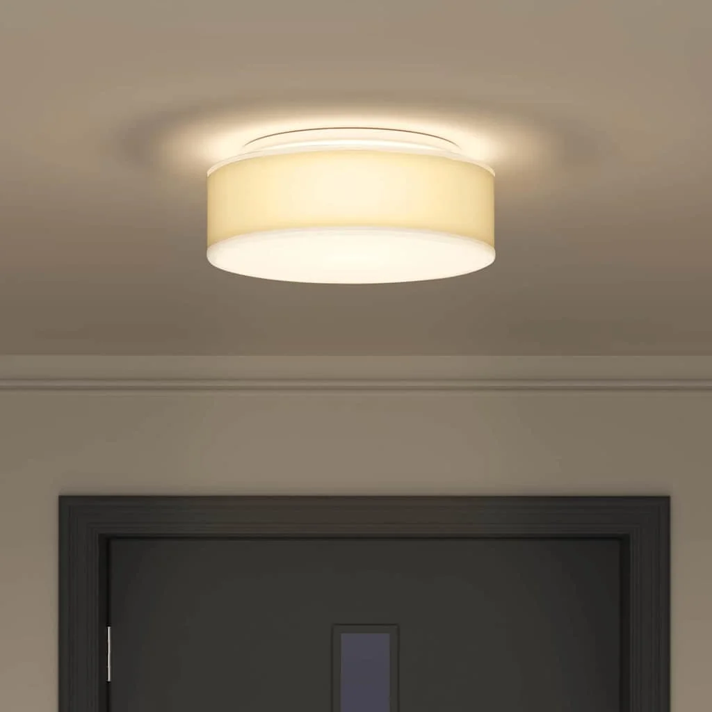 Stropná lampa Biela 38 x 13.5 cm látka