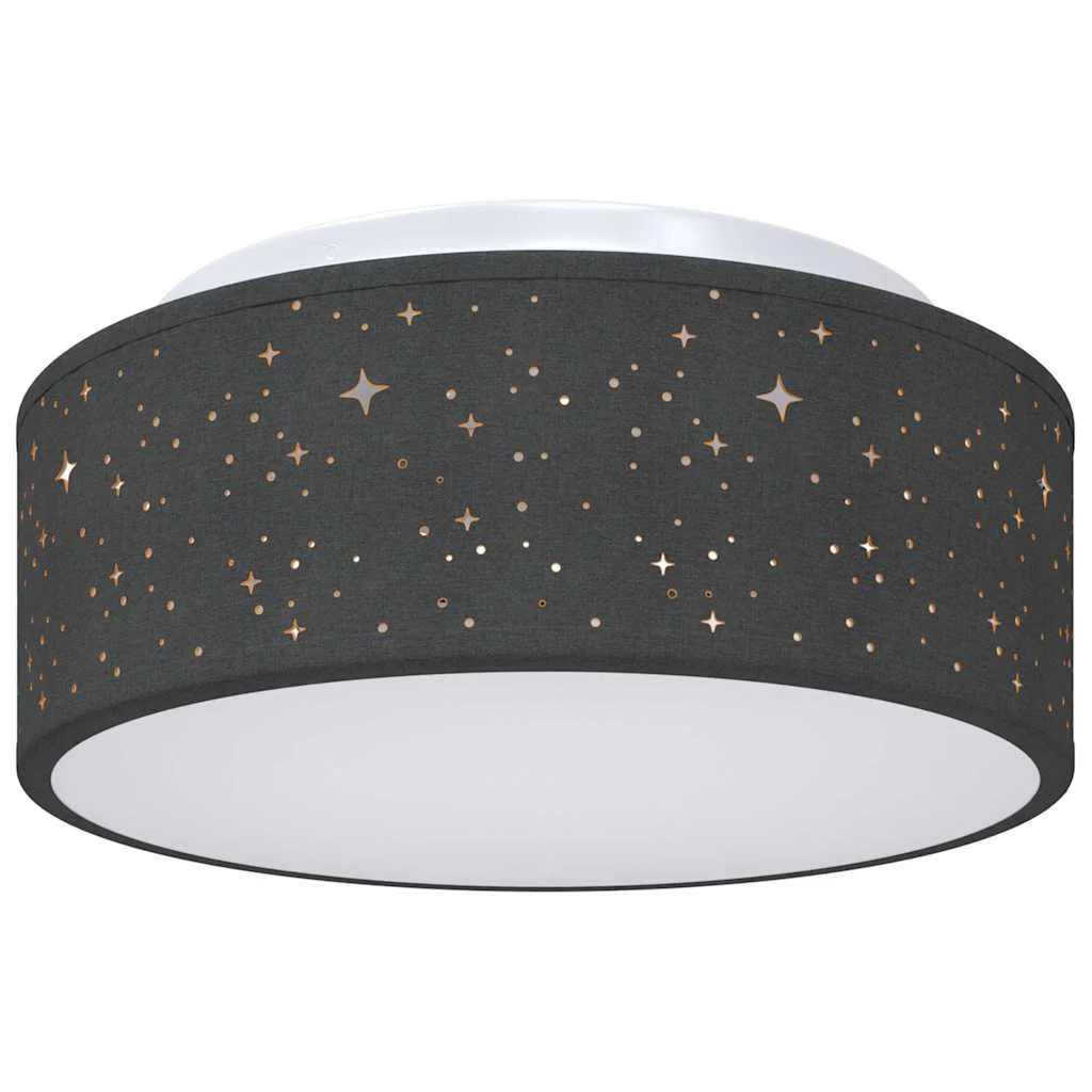 Stropná lampa Čierna 30 x 13.5 cm látka