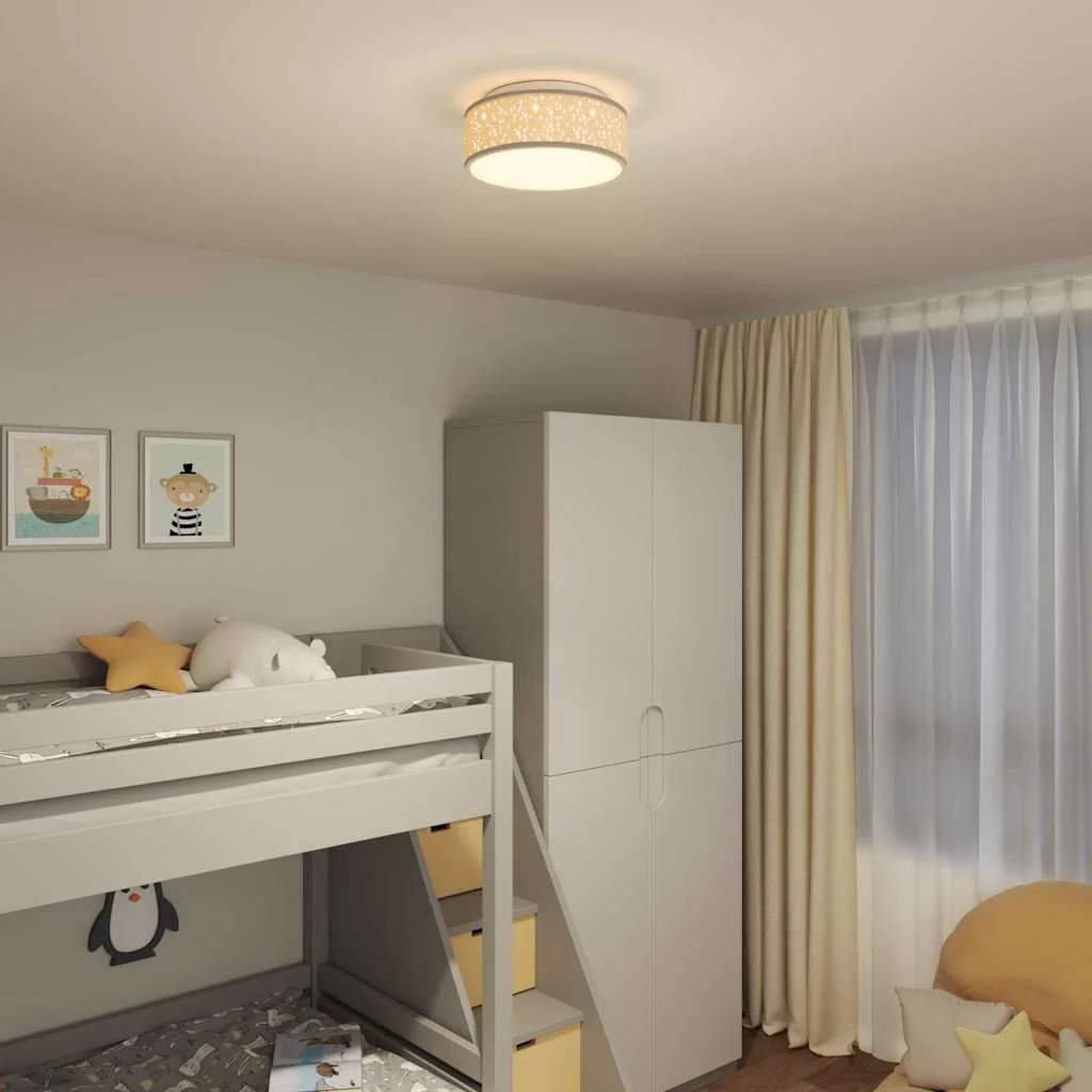 Stropná lampa Sivohnedá 30 x 13.5 cm látka