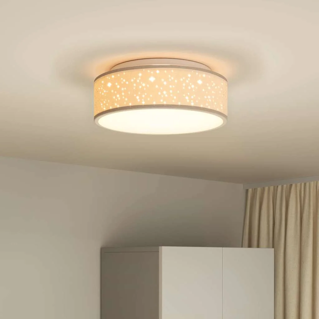 Stropná lampa Sivohnedá 38 x 13.5 cm látka
