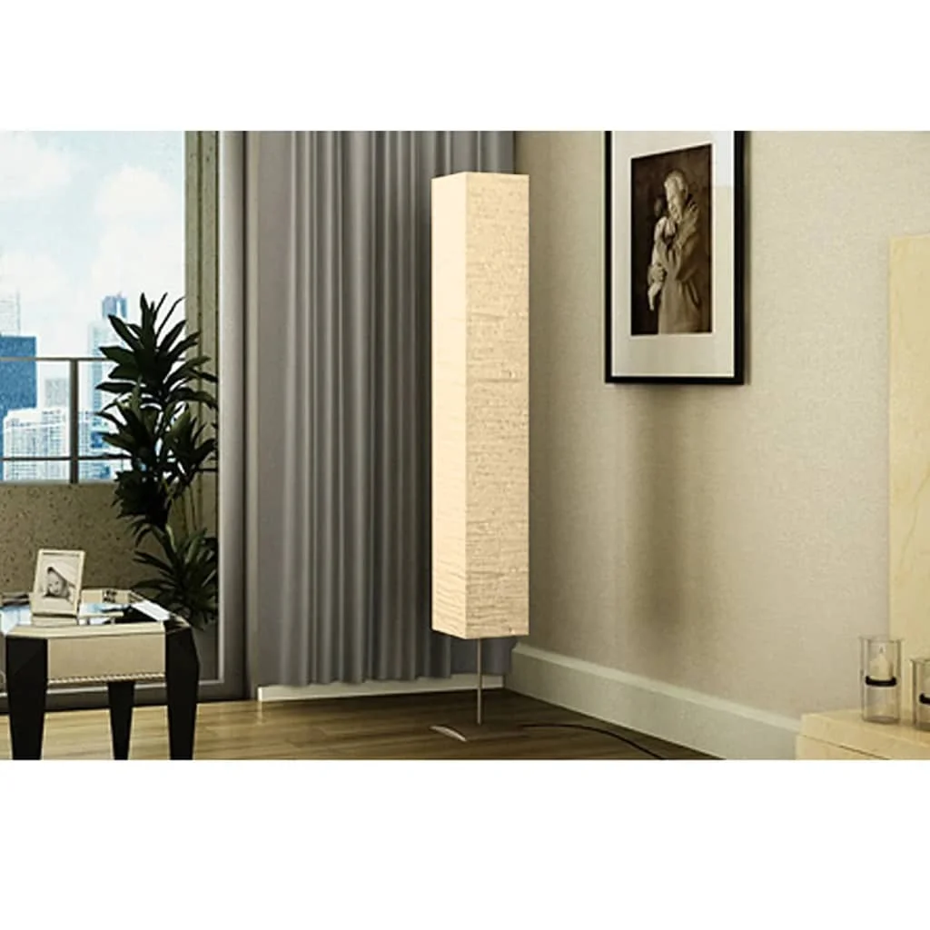 Stojanová lampa s oceľovým stojanom 170 cm, béžová