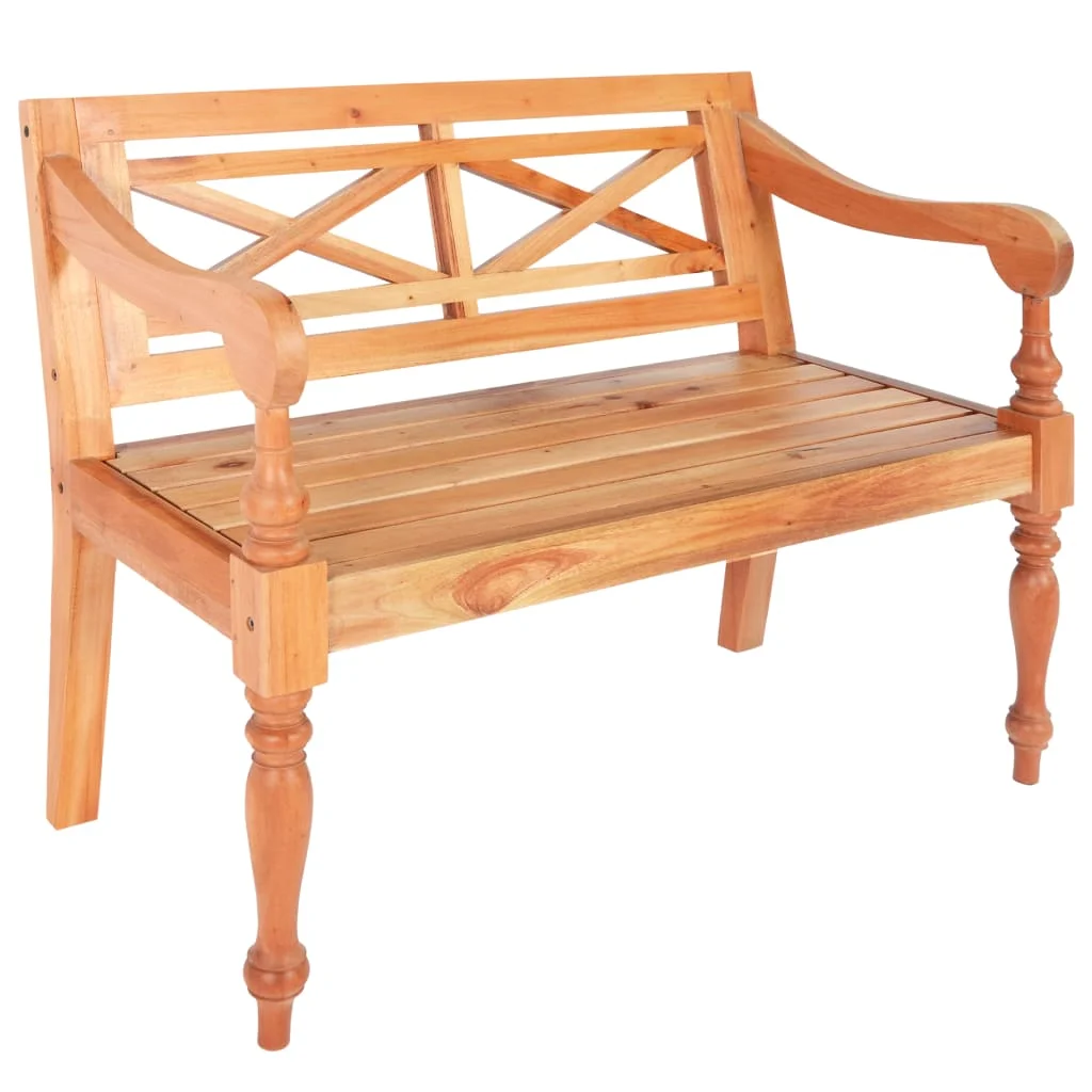 Lavička Batavia 98 cm, mahagónový masív, svetlohnedá