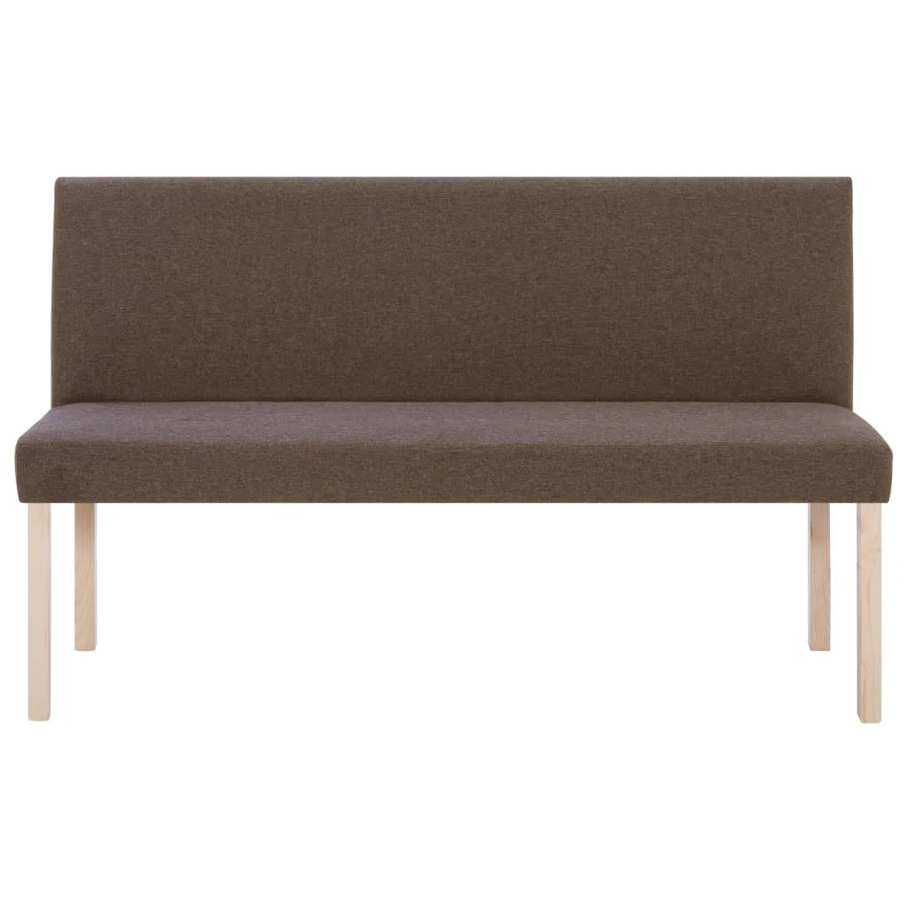 Lavica 139,5 cm hnedá polyester