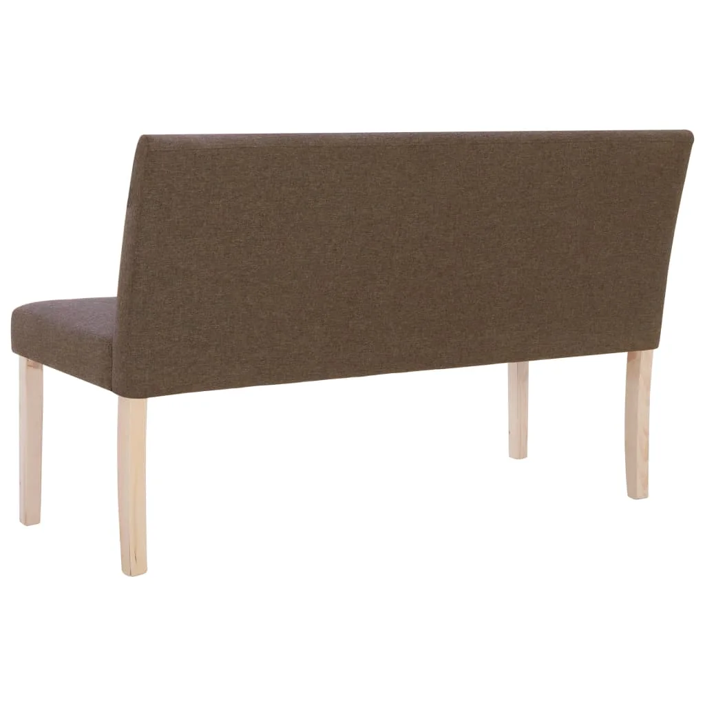 Lavica 139,5 cm hnedá polyester