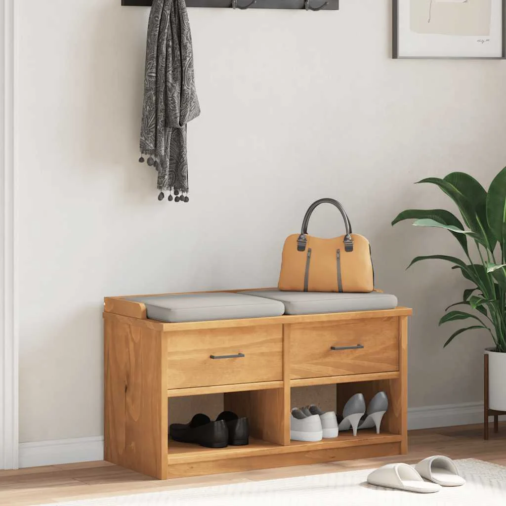 Lavica do predsiene SANDNES 87x40x50 cm borovicový masív